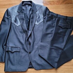 Vintage Western Circle S Rockabilly Suit - 44L